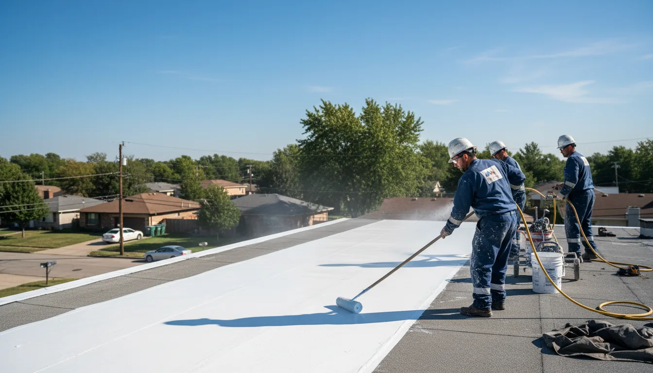 Commercial roof coating in Amherst, TX near me